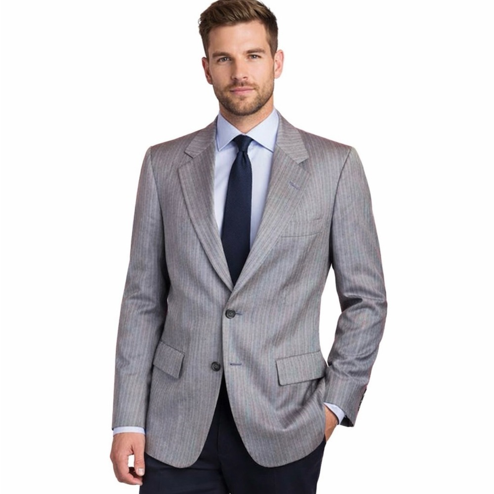 Christian Dior Grey Pinstripe Suit Jacket Blazer Men's Size 40r